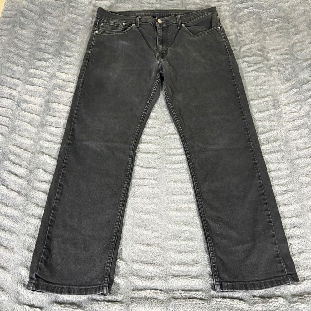 Levis 559 Relaxed Straight Jeans Mens 36x30 Black Stretch Denim 00559-0239